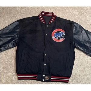 GREAT CONDITION Mens Chicago Cubs Reversible Jeff Hamilton jacket extra large.